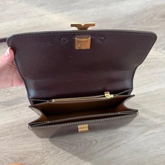 Tory Burch Eleanor Small Bag | Tempranillo Burgundy Leather Crossbody/Shoulder - Picture 6 of 7